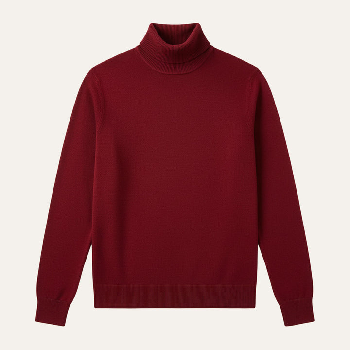 Mens Knit Sweater Classic Turtleneck Fit