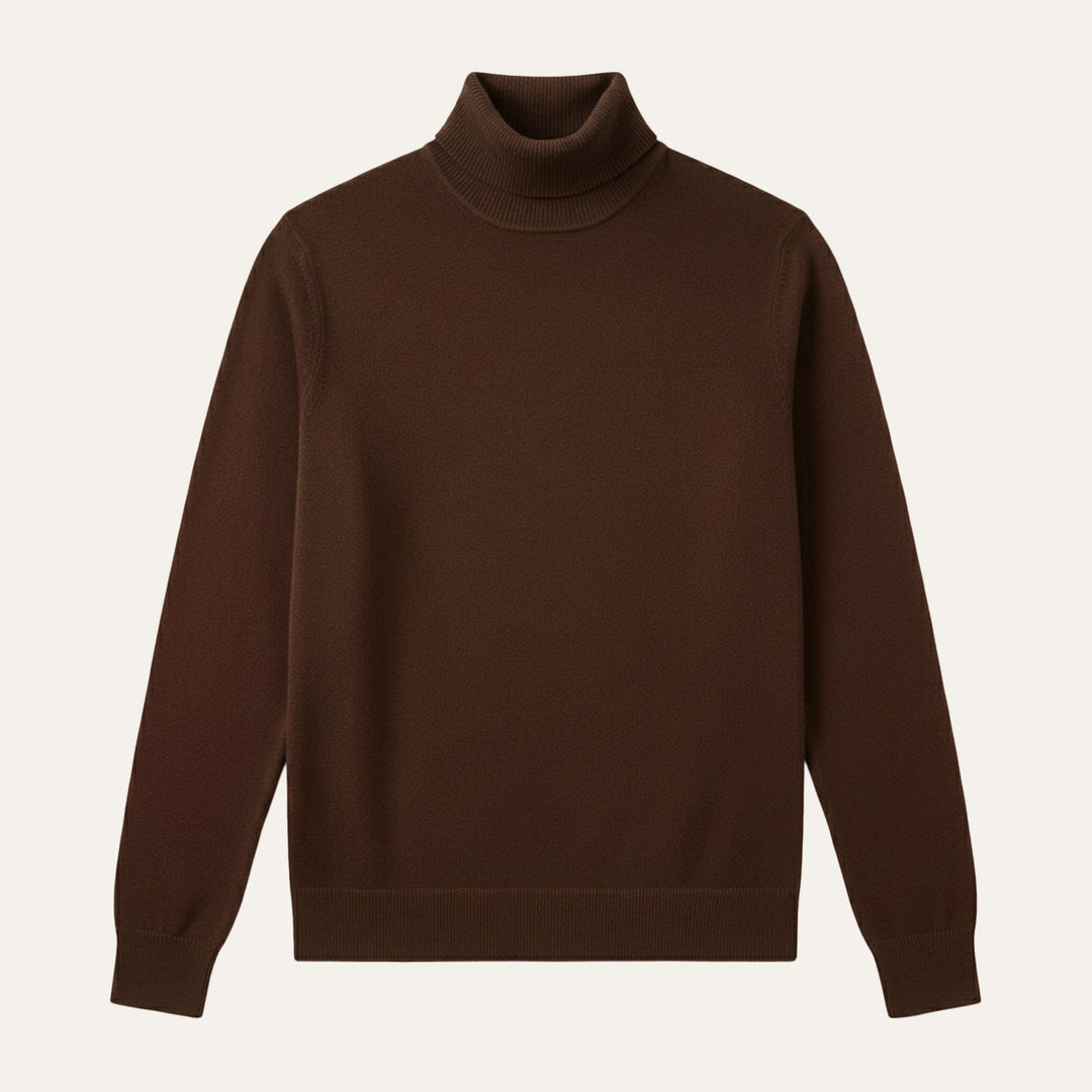 Mens Knit Sweater Classic Turtleneck Fit