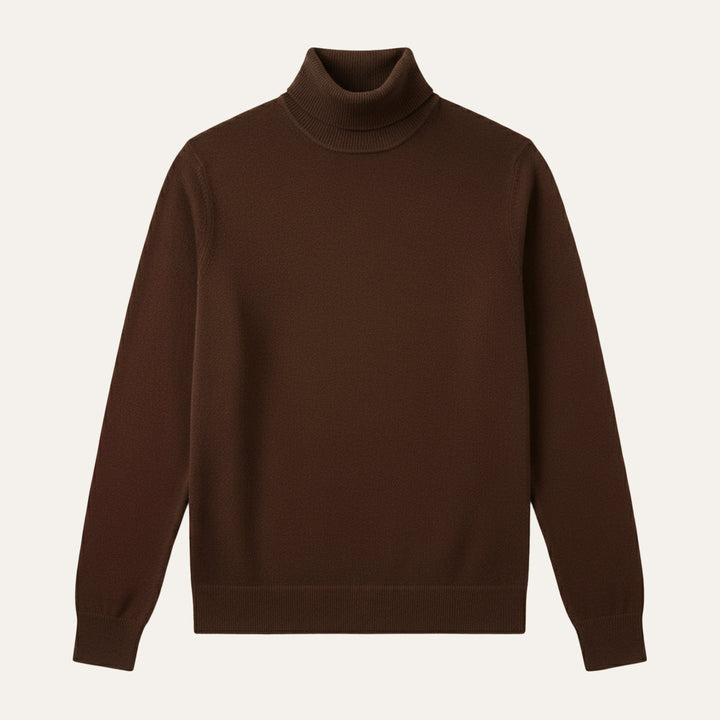 Mens Knit Sweater Classic Turtleneck Fit