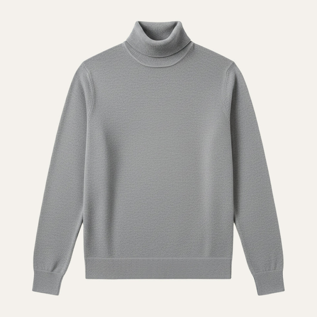 Mens Knit Sweater Classic Turtleneck Fit