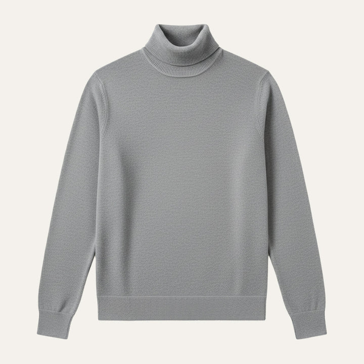 Mens Knit Sweater Classic Turtleneck Fit