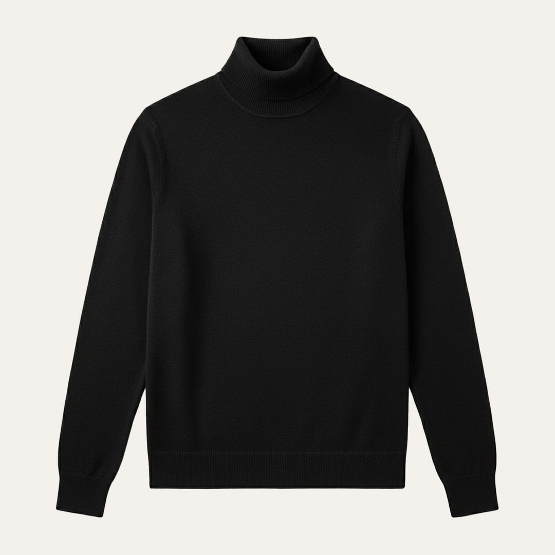 Mens Knit Sweater Classic Turtleneck Fit