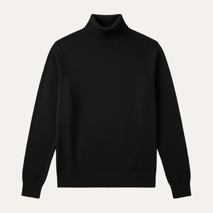 Mens Knit Sweater Classic Turtleneck Fit