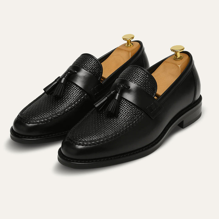 Mens Formal Leather Tassel Loafers Classic Fit