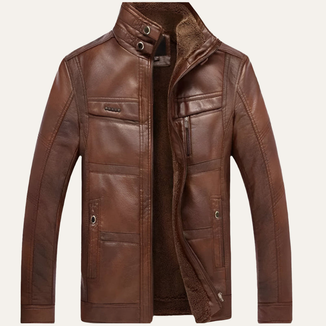 Mens Leather Jacket Classic Fit