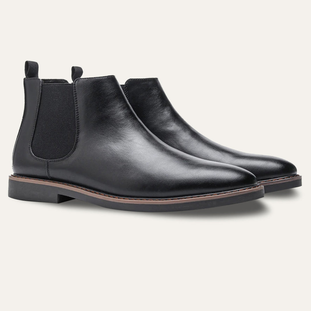 Mens Chelsea Boots Smooth Leather Classic Style