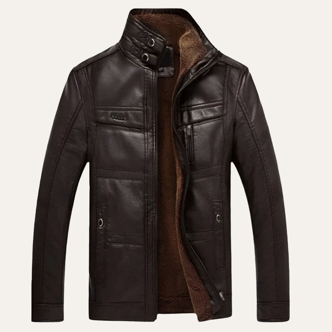 Mens Leather Jacket Classic Fit - BritishMode