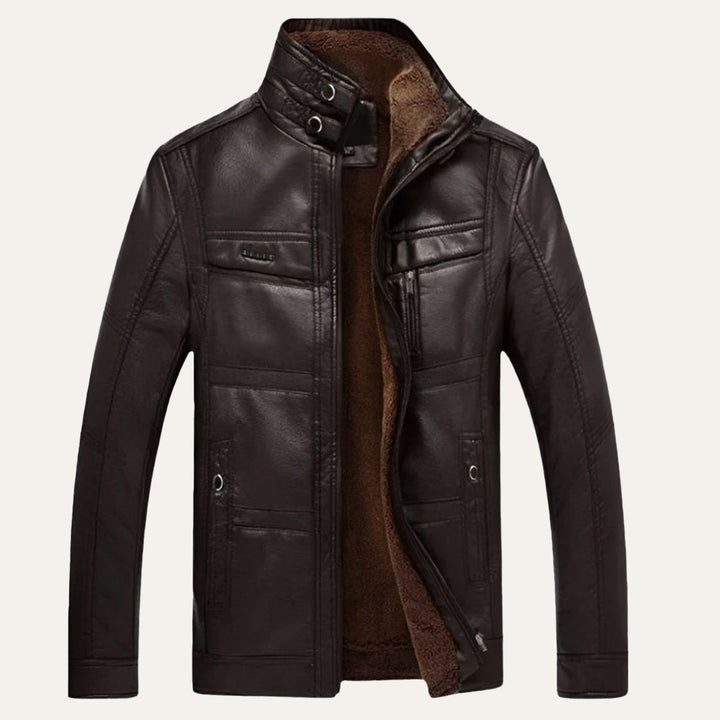 Mens Leather Jacket Classic Fit - BritishMode
