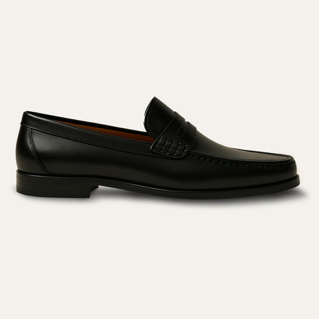 Mens Leather Slip-On Loafers Classic Fit