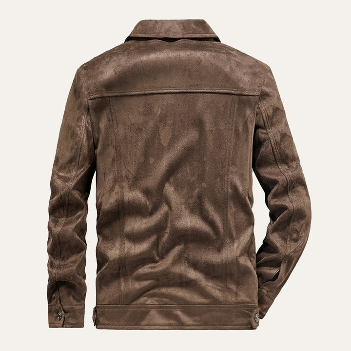 Mens Trucker Jacket Textured Suede Material