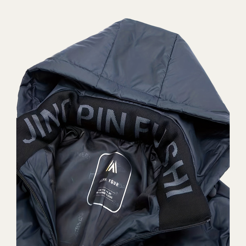 Mens Leather Jacket with Fur Lining and Zip Closure