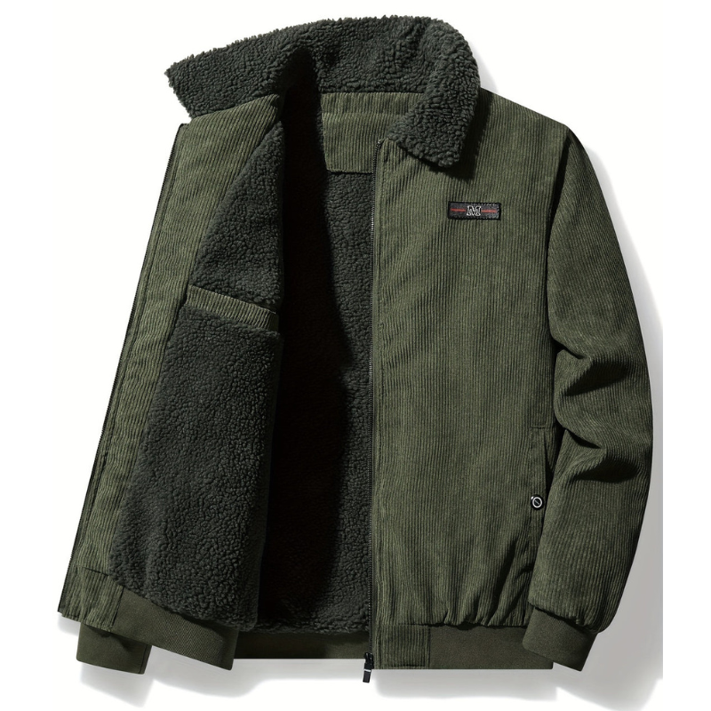 Mens Vintage Winter Jacket with Reverse Collar
