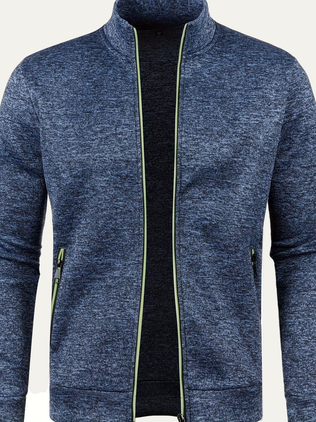 Mens Fleece Jacket Stand Collar Casual Fit