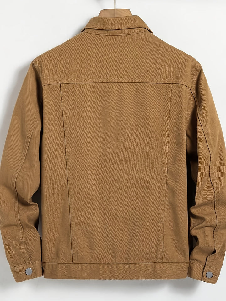 Mens Trucker Jacket Button Front Classic Fit