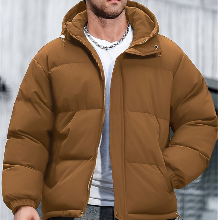 Unisex Puffer Jacket with Hood Winter Insulated