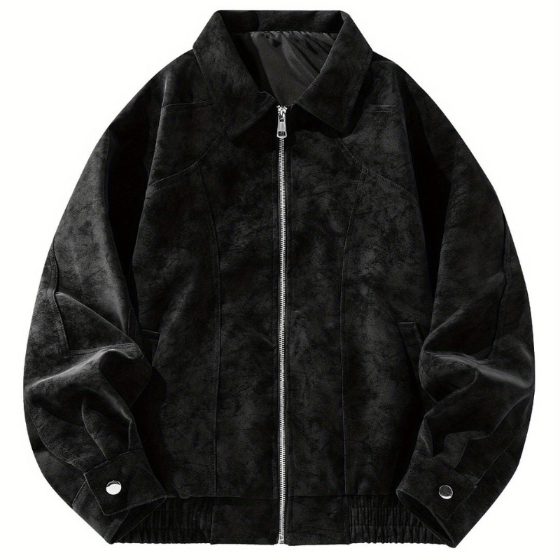 Mens Bomber Jacket Suede Touch Classic Fit