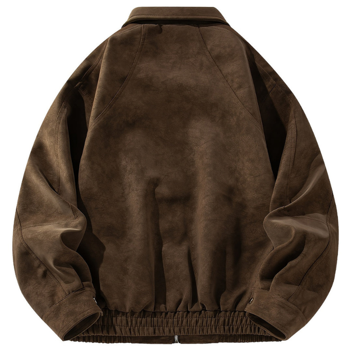 Mens Bomber Jacket Suede Touch Classic Fit