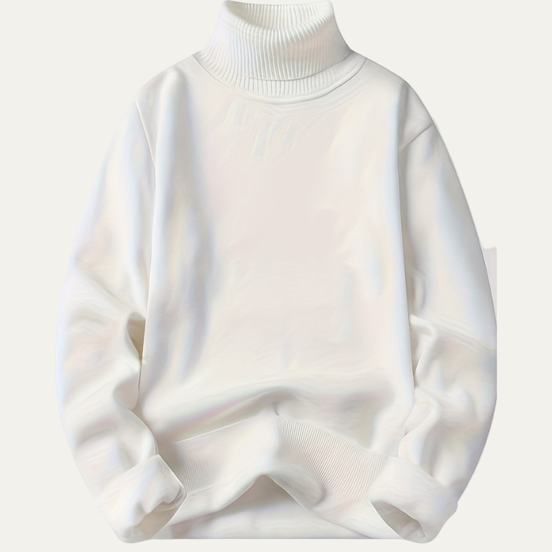 Mens Turtleneck Sweater Heavyweight Fleece Lined