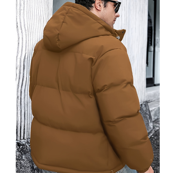 Unisex Puffer Jacket with Hood Winter Insulated