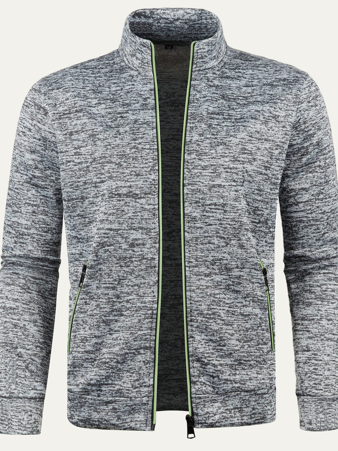 Mens Fleece Jacket Stand Collar Casual Fit