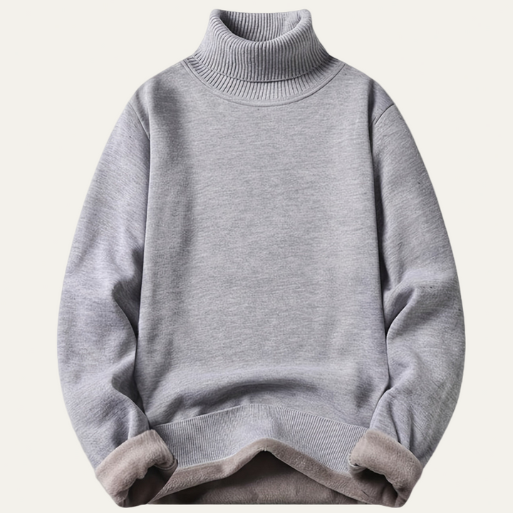 Mens Turtleneck Sweater Heavyweight Fleece Lined