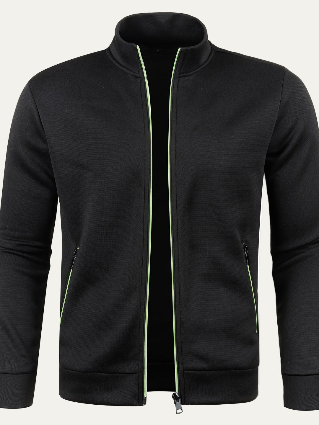 Mens Fleece Jacket Stand Collar Casual Fit