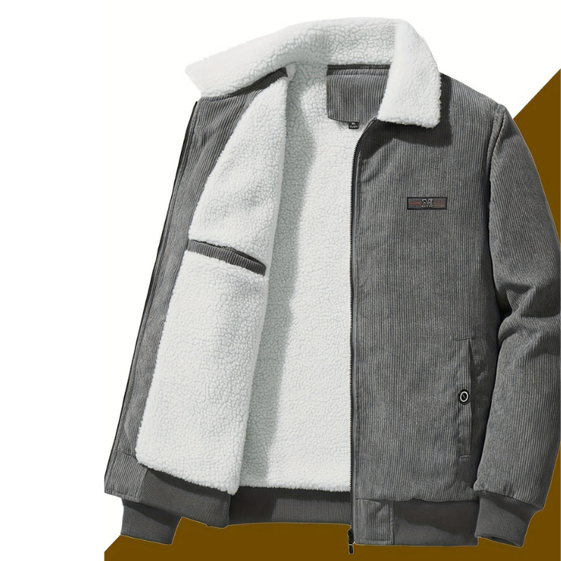 Mens Vintage Winter Jacket with Reverse Collar