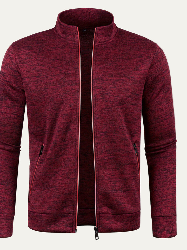 Mens Fleece Jacket Stand Collar Casual Fit