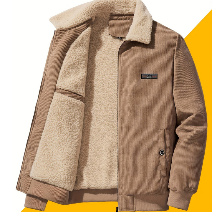 Mens Vintage Winter Jacket with Reverse Collar