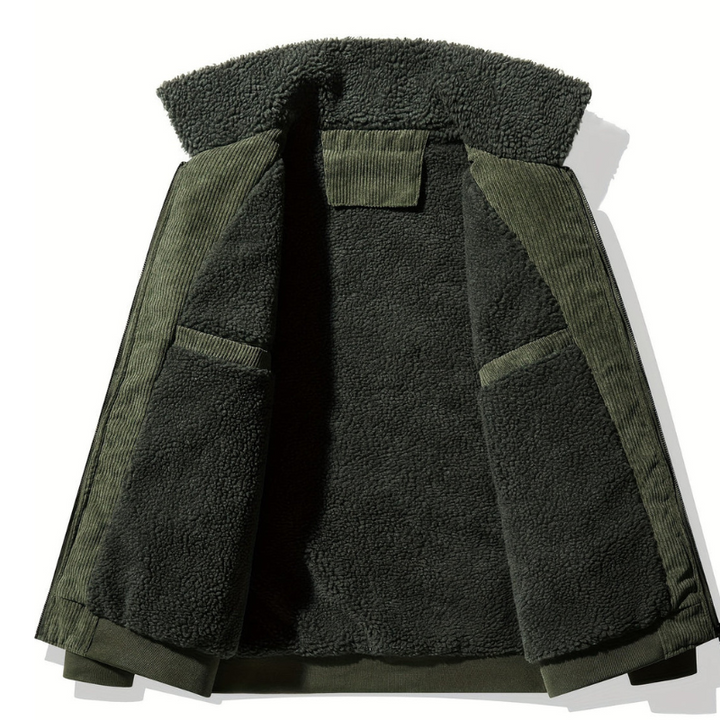 Mens Vintage Winter Jacket with Reverse Collar