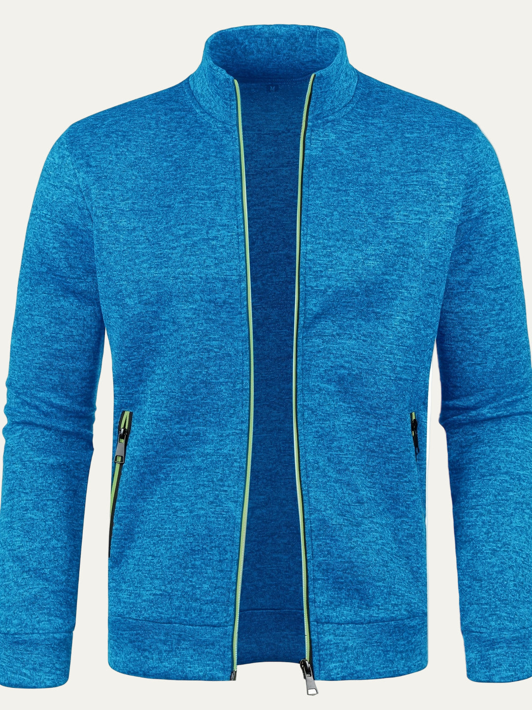 Mens Fleece Jacket Stand Collar Casual Fit
