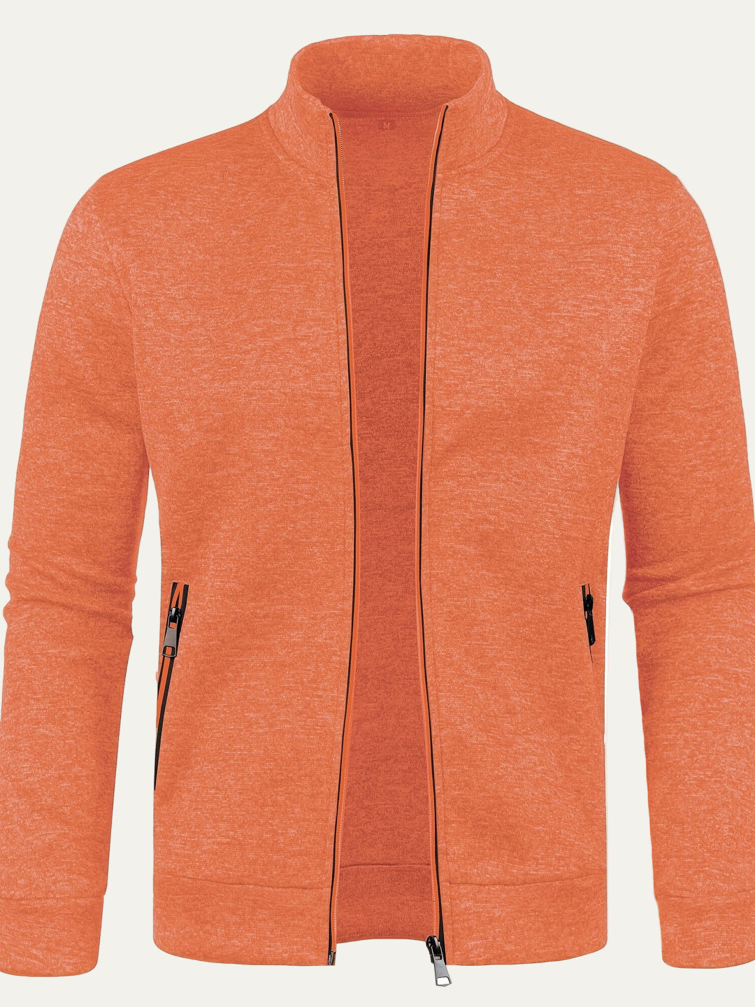 Mens Fleece Jacket Stand Collar Casual Fit