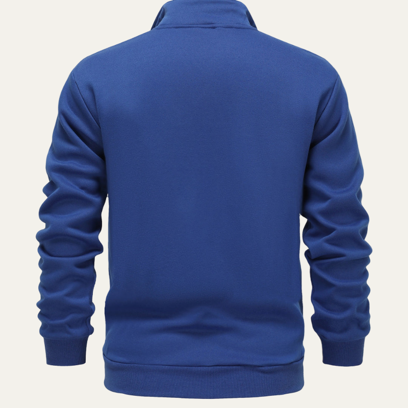 Mens Track Jacket Stand Collar Zip Front