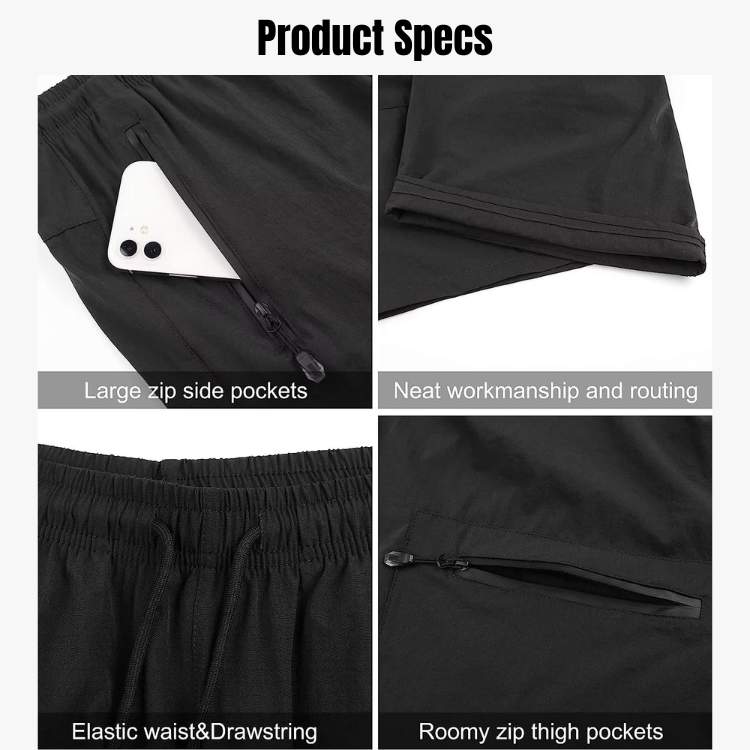 Mens Hiking Shorts Durable Comfortable Fit