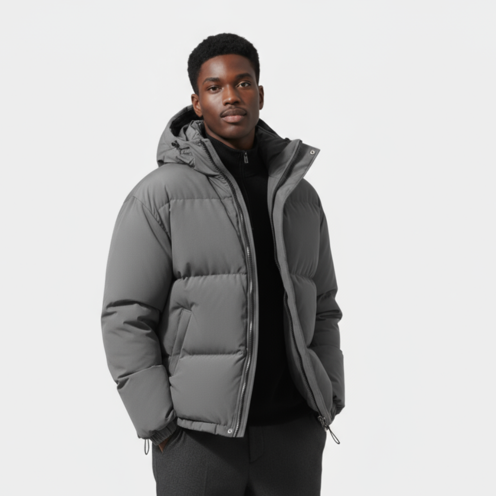 Mens Down Filled Coat Classic Fit