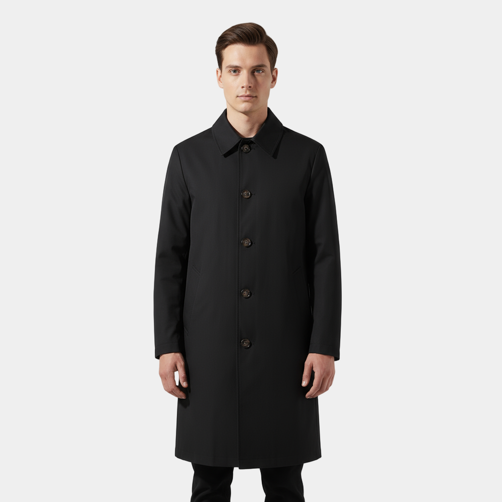 Mens Waterproof Long Coat Regular Fit - BritishMode