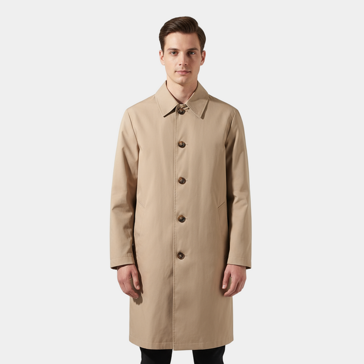 Mens Waterproof Long Coat Regular Fit