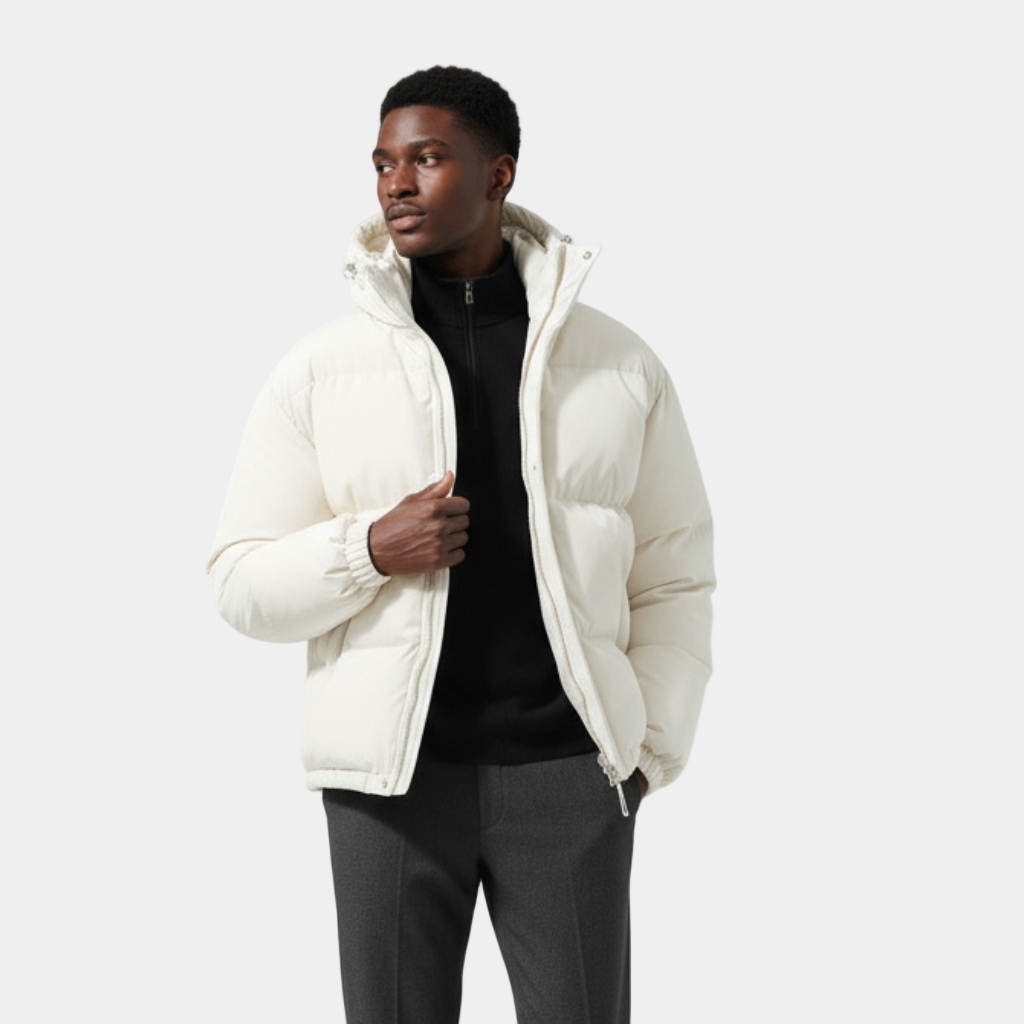 Mens Down Filled Coat Classic Fit