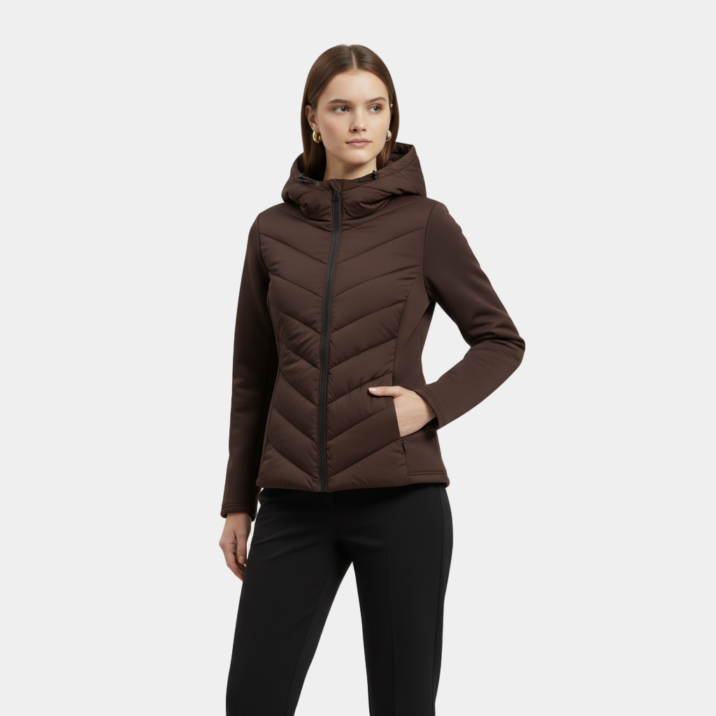 Womens Slim Fit Hoodie Jacket Padded