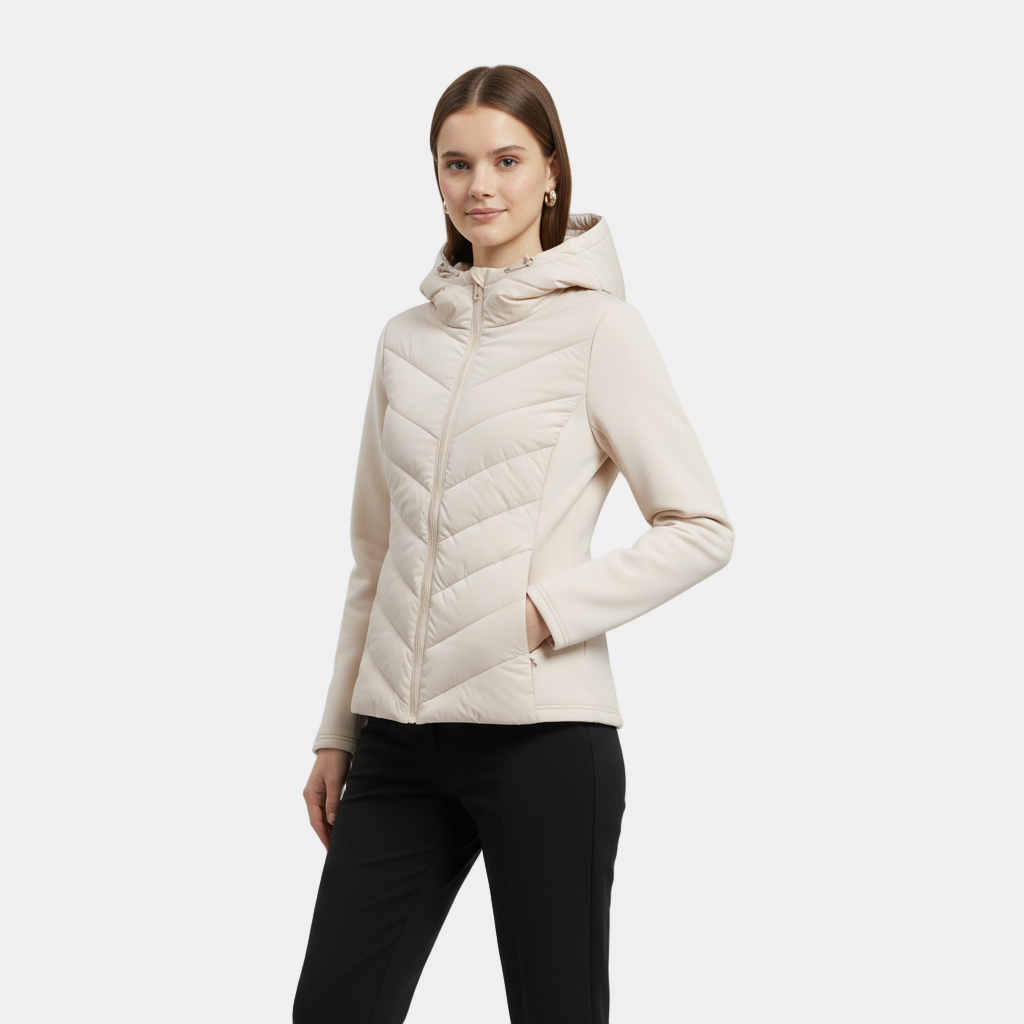 Womens Slim Fit Hoodie Jacket Padded