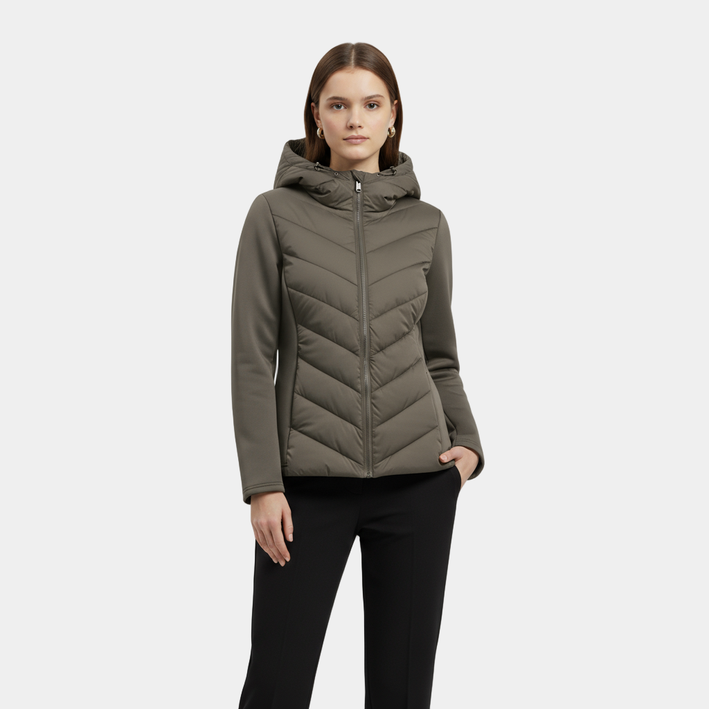 Womens Slim Fit Hoodie Jacket Padded