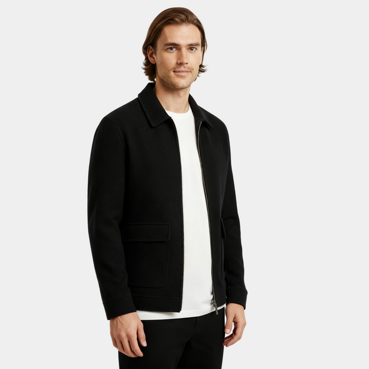 Mens Wool Coat Slim Fit Classic Warm Winter Jacket - BritishMode