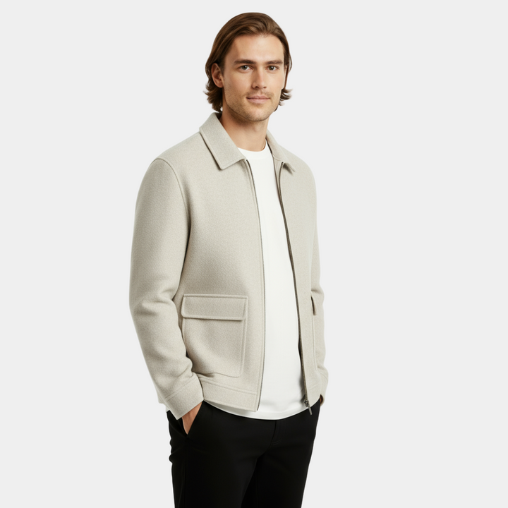 Mens Wool Coat Slim Fit Classic Warm Winter Jacket