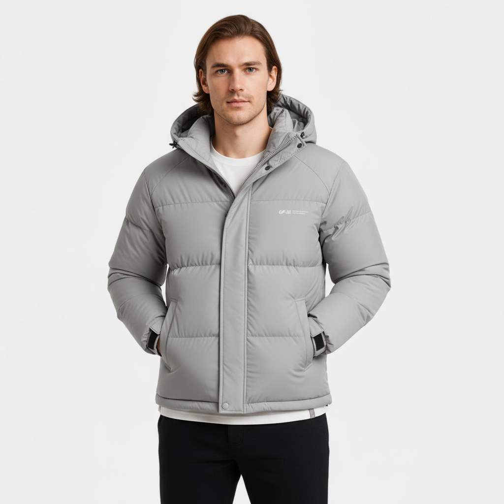 Mens Puffer Coat Waterproof Insulated Warm Fit