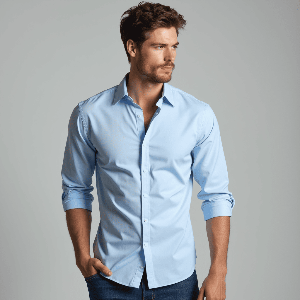 Mens Dress Shirt Long Sleeve Classic Fit - BritishMode