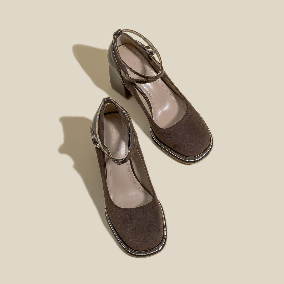 Womens Heeled Shoes Elegant Slip-On