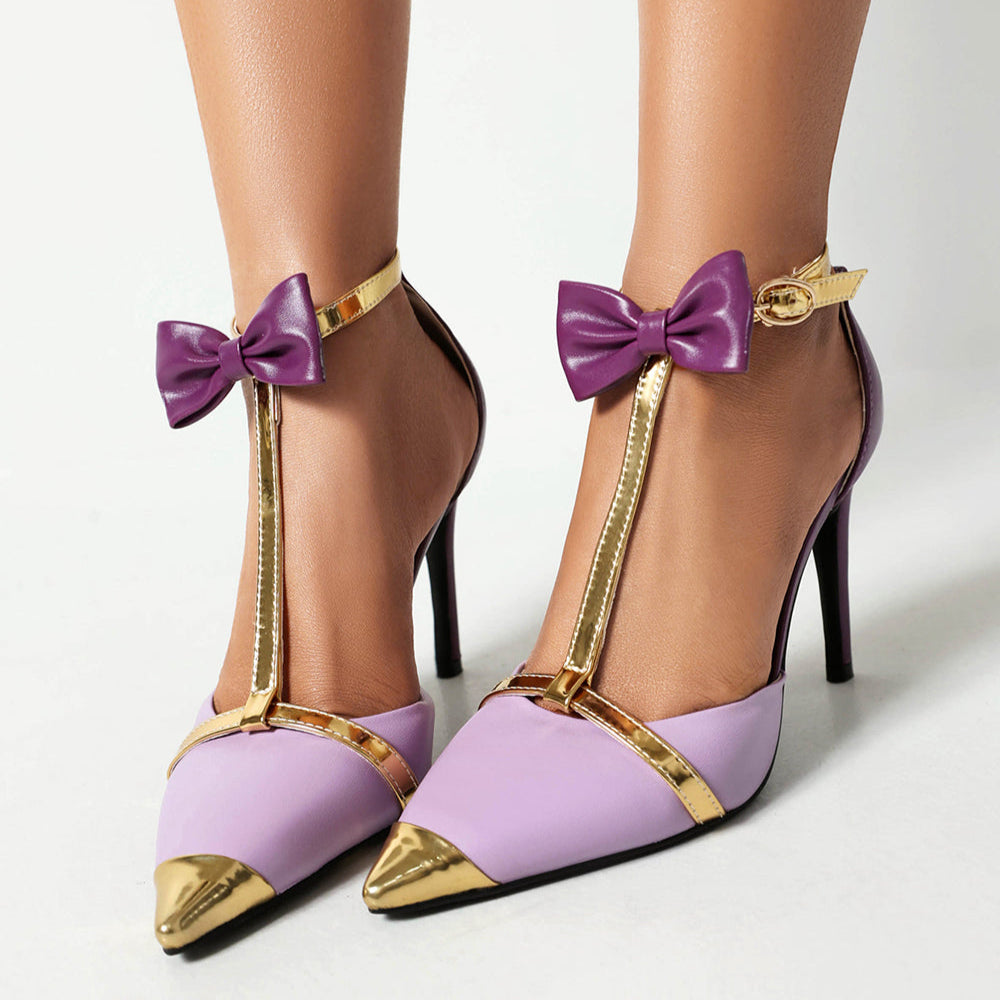 Womens Bow Detail Heels Elegant Fit - BritishMode