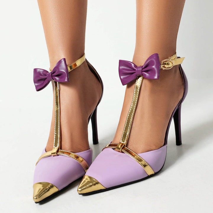 Womens Bow Detail Heels Elegant Fit - BritishMode