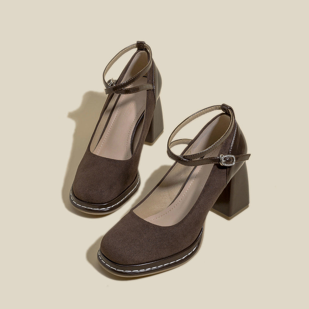 Womens Heeled Shoes Elegant Slip-On