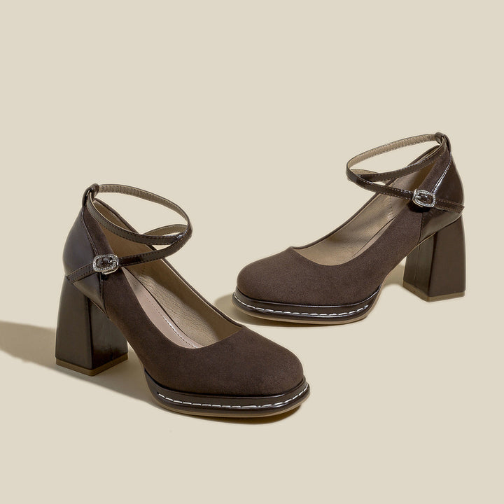 Womens Heeled Shoes Elegant Slip-On